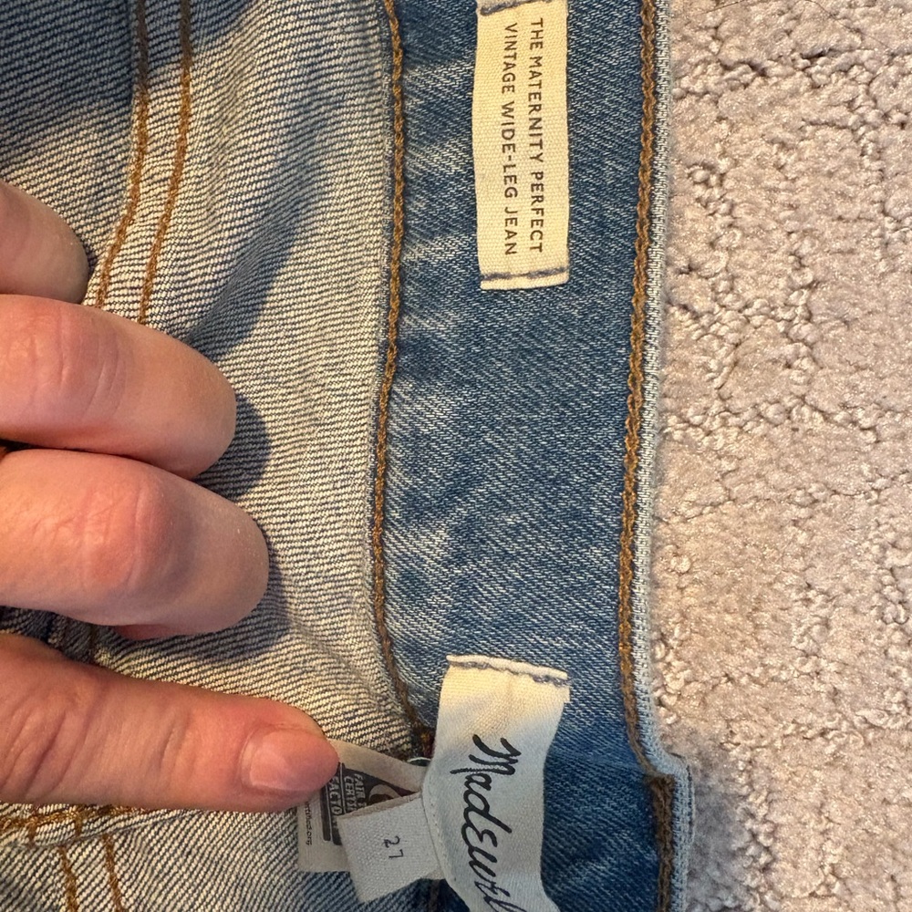 Madewell vintage wide leg maternity jean - Picture 3 of 4
